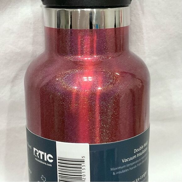 RTIC Lava Red Water Bottle 20oz Red Sparkle New Hot Cold Drinks Reuse - Picture 2 of 8